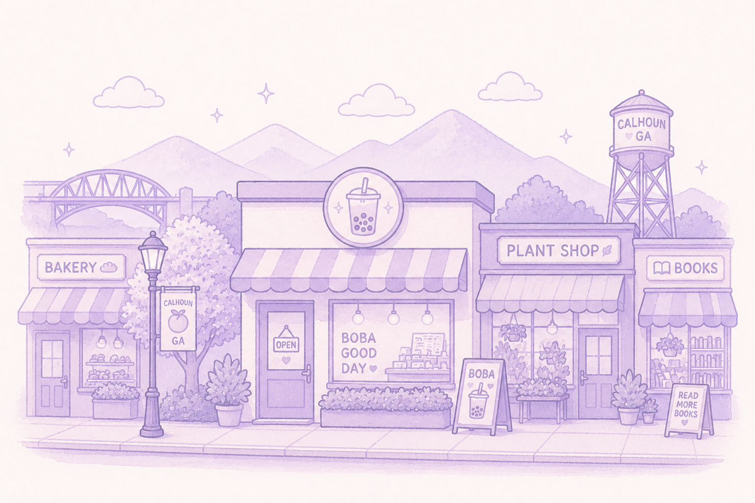 Illustration of Calhoun, Georgia