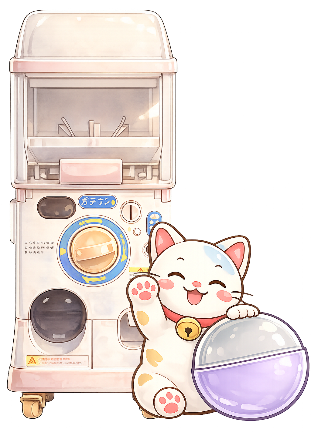 Lucky Cat Capsules machine with lucky cat