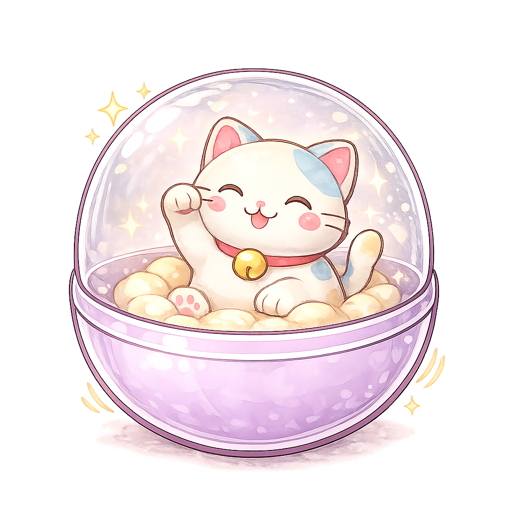 Lucky cat capsule